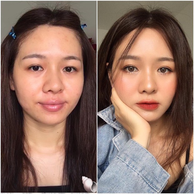 Chùm ảnh sự khác biệt trước và sau khi trang điểm của con gái: Ai bảo không thể đổi trắng thay đen thì bước ra đây! - Ảnh 1. Chùm ảnh sự khác biệt trước và sau khi trang điểm của con gái: Ai bảo không thể đổi trắng thay đen thì bước ra đây! - Ảnh 1.