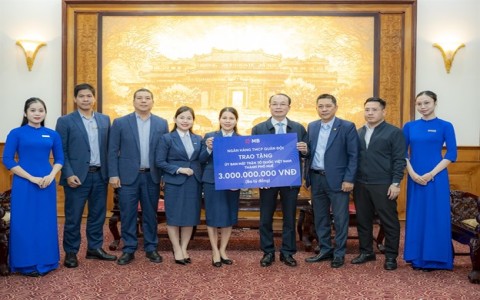 Ngân hàng TMCP Quân đội đóng góp 3 tỷ đồng hỗ trợ thành phố Huế khắc phục hậu quả thiên tai