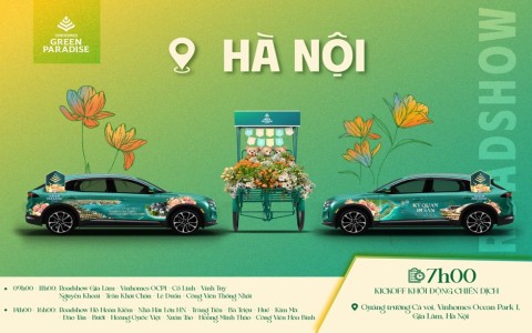 QHOMES THAM GIA ROADSHOW VINHOMES GREEN PARADISE CẦN GIỜ, LAN TỎA “SỨC SỐNG XANH TRIỆU NĂM” TRÊN PHỐ PHƯỜNG HÀ NỘI