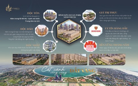 Bình Sơn Ocean Park: Quần thể Shophouse, biệt thự nghỉ dưỡng, đô thị du lịch sầm uất,..bậc nhất Ninh Thuận