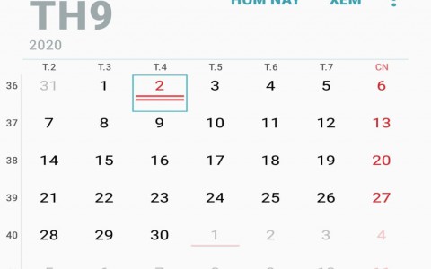 Lịch nghỉ chính thức ngày Quốc khánh 2/9 năm 2020