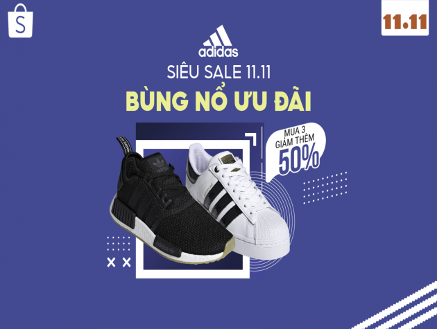 Adidas tiếp tục chuỗi ưu đãi như mơ, mua 3 giảm thêm 50% trên giá đã giảm
